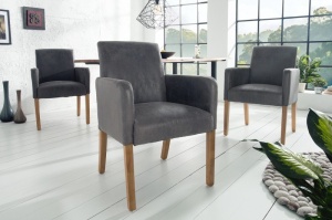 SCAUN DINING VALENTINO GRI 39014 STIL VINTAGE