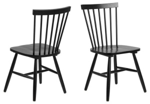 SCAUN DINNG DIN LEMN, RIANO, NEGRU, STIL CLASIC, B2 - Img 1