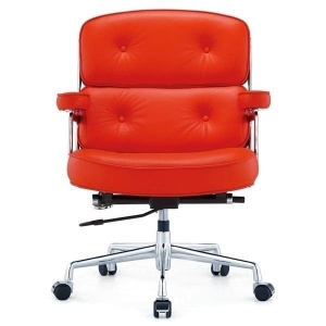 SCAUN/FOTOLIU DIRECTORIAL, ROSU, DIN PIELE NATURALA ICON PRESTIGE PLUS STIL MODERN B2 - Img 2