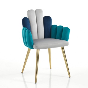 SCAUN/FOTOLIU ELEGANT, AGNESE, COD 4728, STIL MODERN, REALIZAT DIN METAL SI CATIFEA