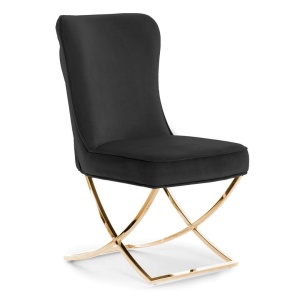 SCAUN LIVING SCARLET, NEGRU/AURIU, STIL MODERN