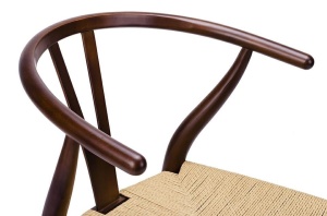 SCAUN MARO INCHIS WISHBONE DIN LEMN CU FIBRE NATURALE STIL MODERN - Img 5