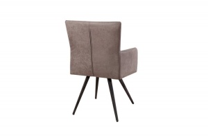 SCAUN, MICROFIBRA GRI, ROADSTER, COD 37318, DESIGN RETRO/INDUSTRIAL - Img 4