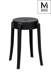 SCAUN NEGRU, CONFECTIONAT DIN POLIPROPILENA CALMAR, STIL MODERN