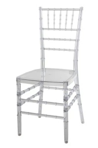 SCAUN PENTRU EVENIMENTE, CHIAVARI AMERICAN, DIN MATERIAL PLASTIC FOARTE REZISTENT, TRANSPARENT, STIVUIBIL - Img 2