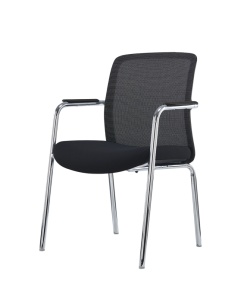 SCAUN PENTRU PROIECTE B2B ISO 24H LENZO NEGRU, CONFECTIONAT DIN OTEL SI TEXTIL