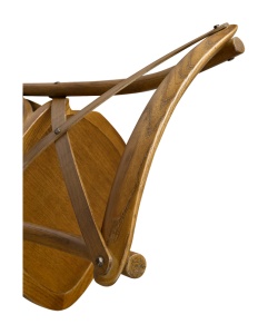 SCAUN PENTRU SALI DE EVENIMENTE RUSTIC INCHIS CU SPATAR INCRUCISAT, CONFECTIONAT DIN LEMN - Img 5