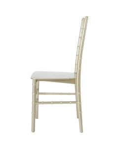SCAUN PENTRU SALI DE EVENIMENTE TIFFANY CHAMPAGNE CHIAVARI ALB, CONFECTIONAT DIN POLIPROPILENA - Img 5