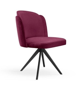 SCAUN PIVOTANT BEETLE TWIST, BORDO/NEGRU, STIL MODERN
