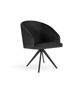 SCAUN PIVOTANT KORFU TWIST, NEGRU, STIL MODERN