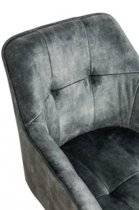 SCAUN PIVOTANT, LOFT 61X81 CM, COD 40257, DIN CATIFEA VERDE SMARALD SI CADRUL DE LEMN - Img 5