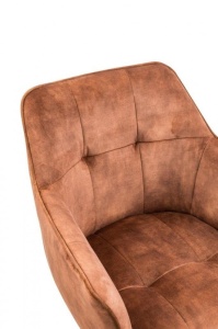 SCAUN PIVOTANT, LOFT 61X81 CM, COD 40258, DIN CATIFEA CUPRU SI CADRUL DE LEMN - Img 5