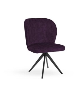 SCAUN PIVOTANT SHELLY TWIST, MOV/NEGRU, STIL MODERN