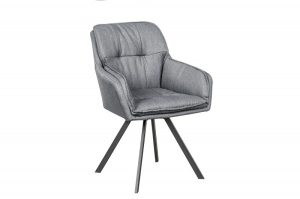 SCAUN ROTATIV, LOUNGER, GRI, COD 39352, STIL RETRO VINTAGE - Img 2