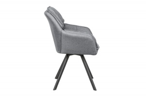 SCAUN ROTATIV, LOUNGER, GRI, COD 39352, STIL RETRO VINTAGE - Img 4