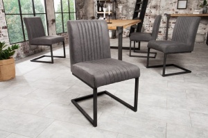 SCAUN, STIL INDUSTRIAL, BIG ASTON, GRI VINTAGE, DESIGN MODERN