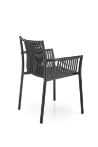 SCAUN TERASA K492, NEGRU, DIN POLIPROPILENA , STIL MODERN, SUPRAPOZABIL - Img 6