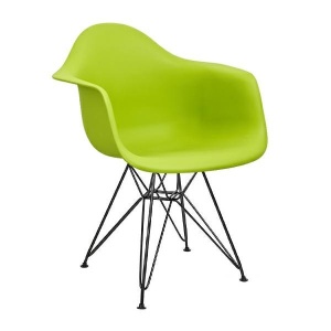 SCAUN VERDE DESCHIS DIN POLIPROPILENA DAR BLACK STIL MODERN B2