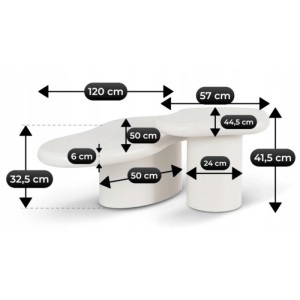 SET 2 MASUTE, ARTIM MEBLE, REALIZAT DIN MDF, CULOARE ALBA, STIL MODERN - Img 6