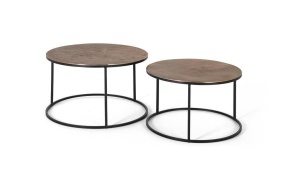 SET 2 MASUTE DE CAFEA, CUPRU/NEGRU, DIN METAL, STIL RETRO