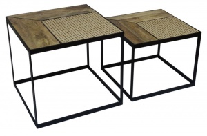 SET 2 MASUTE DESIGN RETRO, VIENNA LOUNGE, DIN LEMN MASIV SI METAL, REALIZAT MANUAL - Img 4
