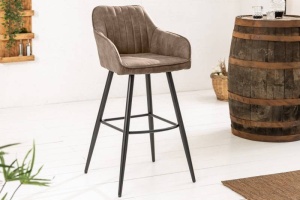 SET 2 SCAUNE DE BAR, TURIN 102CM, DIN PIELE ECO SI CADRUL DIN METAL