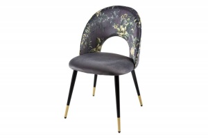 SET 2 SCAUNE, DINING, BOUTIQUE DIN CATIFEA SI METAL, GRI/NEGRU, ARTIM GROUP SELECTION