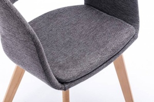 SET 2 SCAUNE, NATURAL/GRI, NORDIC STAR, COD 38503, DESIGN SCANDINAV - Img 2