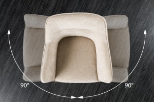 SET 2 SCAUNE ROTATIVE, VERONA, SAMPANIE, METAL SI CATIFEA, DESIGN MODERN, ARTIM GROUP SELECTION - Img 8