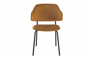 SET 2 SCAUNE, TRACY , DIN CATIFEA GALBEN/MUSTAR SI PICIOARE NEGRE, COD 43153, DESIGN INDUSTRIAL - Img 1