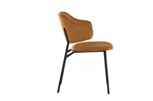 SET 2 SCAUNE, TRACY , DIN CATIFEA GALBEN/MUSTAR SI PICIOARE NEGRE, COD 43153, DESIGN INDUSTRIAL - Img 3