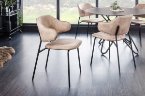 SET 2 SCAUNE TRACY , DIN CATIFEA GRI/SAMPANIE SI PICIOARE NEGRE, COD 43152, DESIGN INDUSTRIAL - Img 7