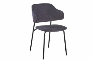 SET 2 SCAUNE TRACY , DIN CATIFEA GRI SI PICIOARE NEGRE, COD 43151, DESIGN INDUSTRIAL - Img 4