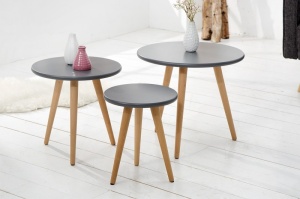 SET 3 MASUTE DE CAFEA NATURAL/GRAFIT SCANDINAVIA 37027 - DESIGN SCANDINAV