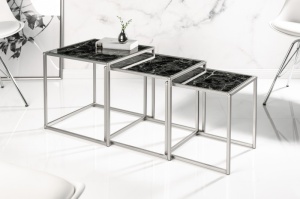 SET 3 MASUTE , ELEMENTS, DIN METAL SI STICLA, COD 40096 DESIGN MODERN