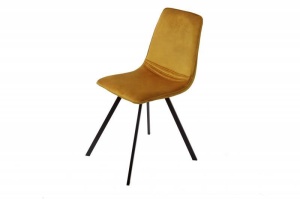SET 4 SCAUNE, AMSTERDAM, CATIFEA, GALBEN MUSTAR, COD 41318, DESIGN RETRO VINTAGE - Img 3
