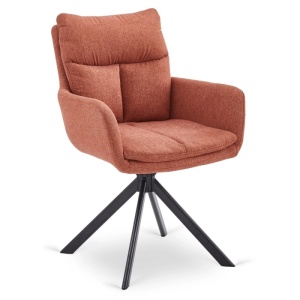 SET 4 SCAUNE ROTATIVE, ARTIM MEBLE, REALIZAT DIN MATERIAL TEXTIL CARAMIZIU SI METAL, STIL MODERN - Img 2