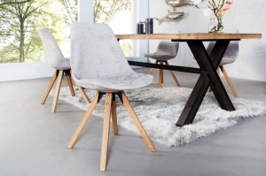 SET 4 SCAUNE STEJAR/GRI SCANDINAVIA 36215 - DESIGN SCANDINAV - Img 7