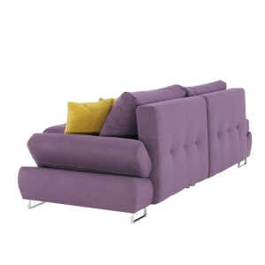SET CANAPEA GRES, MODEL STANGA, VIOLET/MUSTAR, DIN TESATURA/TEXTIL, EXTENSIBILA, SPATIU DEPOZITARE, STIL MODERN, TK - Img 5