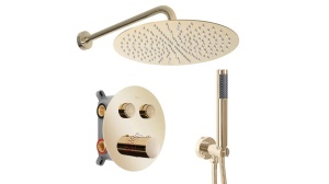SET DE DUS INCASTRAT REA LUNGO + BOX CU TERMOSTAT, AURIU, DIN ALAMA, CALITATE SUPERIOARA