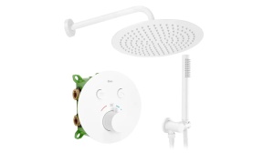 SET DE DUS INCASTRAT REA LUNGO MILER + BOX, ALB MAT, DIN ALAMA, CALITATE SUPERIOARA