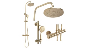 SET DE DUS REA PAROT CU TERMOSTAT, AURIU PERIAT, DIN ALAMA, CALITATE SUPERIOARA