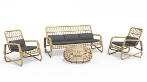 SET DE GRADINA PENTRU CAFEA, 4 PIESE, CANAPEA, 2 FOTOLII SI MASA, ARTIM GROUP COLLECTION