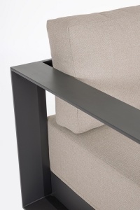 SET LOUNGE DE GRADINA/TERASA, MOSES ATRACIT/BEJ, CONFECTIONAT DIN TEXTIL SI ALUMINIU, STIL MODERN - Img 2