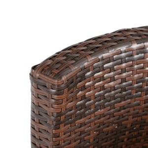 SET MOBILIER DE GRADINA/TERASA, FRIO, ARTIM MEBLE, DIN TEHNORATAN, TEXTIL SI STICLA, CULOARE MARO/BEJ - Img 6