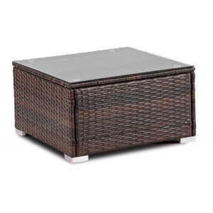 SET MOBILIER DE GRADINA/TERASA, NEGRO, ARTIM MEBLE, DIN TEHNORATAN, TEXTIL SI STICLA, CULOARE MARO/BEJ - Img 7