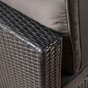 SET MOBILIER TERASA/GRADINA, CALIENTE, ARTIM MEBLE, DIN TEHNORATAN SI TEXTIL, CULOARE NEGRU/MARO - Img 10