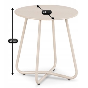 SET MOBILIER TERASA, NIKEA, ARTIM MEBLE, DIN METAL SI TEXTIL, CULOARE BEJ - Img 6