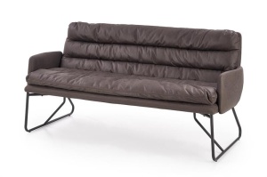 SOFA CONFORTABILA FASSI XL GRI INCHIS/NEGRU STIL VINTAGE HALMAR - Img 1
