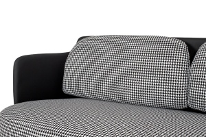 SOFA ELEGANTA, VENICE, STOFA, PIELE ECO SI METAL, 165CM, DESIGN DEOSEBIT - Img 3